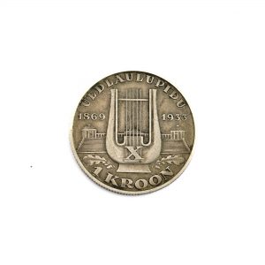 EW 1 kroonine hõbemünt Üldlaulupidu 1933