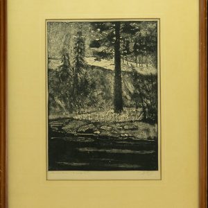 Ernst Kollom (1908-1974)graafika Esimine lumi 1963a,linool