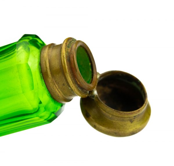 Rohelisest klaasist kahepoolne parfüümipudel