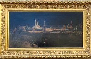 Antiikne õlimaal Öine Moskva-Kreml,1884a Anisimov Venemaa Antiikne õlimaal Öine Moskva-Kreml,1884a Anisimov Venemaa