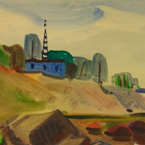 Aleksander Pilar (1912-1989) akvarell 1966a