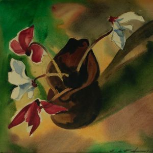 Enno Lehis (1912-2011) akvarell Alpikannid 1971a