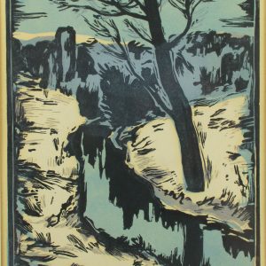 Märt Laarman (1896-1979) Oja,linool 97/100 1962a