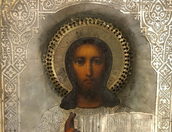 1884 a Vene Ikoon - Jeesus Kristus Kõiketeadja, 84 hõbe kate