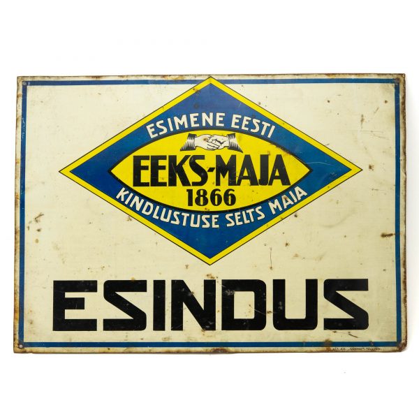EW aegne silt-Esindus Esimene Eesti EEKS-MAJA 1866 kindlustuse seltsi maja,A/S Norma Tallinn