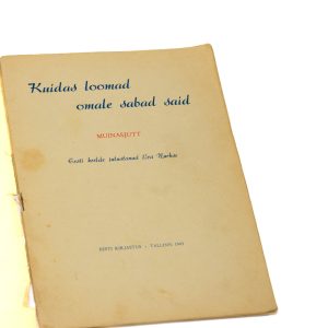 Raamat-Kuidas loomad omale sabad said,muinasjutt 1943a Tallinn
