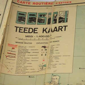 EW aegne Teede kaart-Carte Routiere d'Estonie