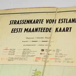 Eesti Maanteede kaart-Strassenkarte von Estland,Eesti Omavalitsuse Trükikoda 1942a