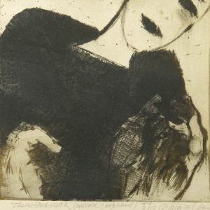 Ülle Marks graafika Taaskohtumiserõõm,kuivnõel 1987a