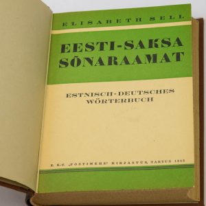 Taska köites raamat Eesti-Saksa sõnaraamat 1942a