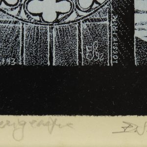 Endel Saarepuu serigraafia Haapsalu-Lossikirik 1992a Endel Saarepuu serigraafia Haapsalu-Lossikirik 1992a