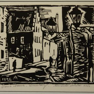 Aleksander Möldroo (1902-1991) linoollõige Vana Narva,1926 Aleksander Möldroo (1902-1991) linoollõige Vana Narva,1926