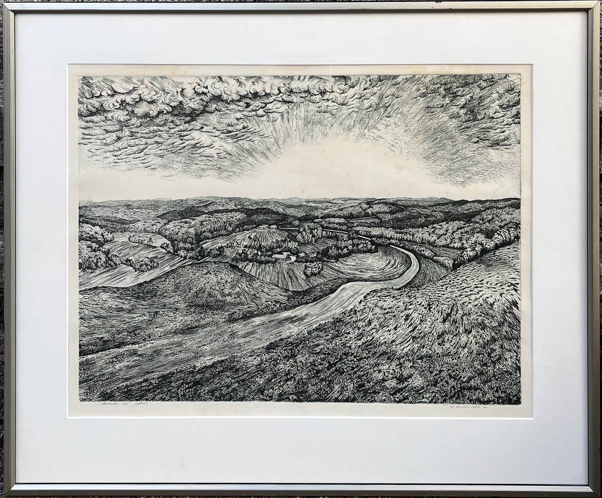 Viive Kuks graafika Looklev tee,ofort 1982a Viive Kuks graafika Looklev tee,ofort 1982a