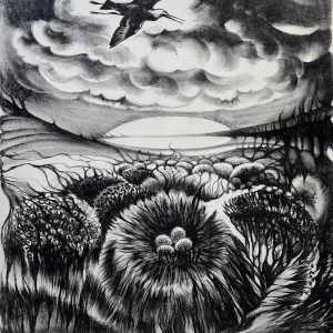 Silvi Väljal (1928-2014) graafika Mustsaba-vigle,lito 28/30 1973a Silvi Väljal (1928-2014) graafika Mustsaba-vigle,lito 28/30 1973a