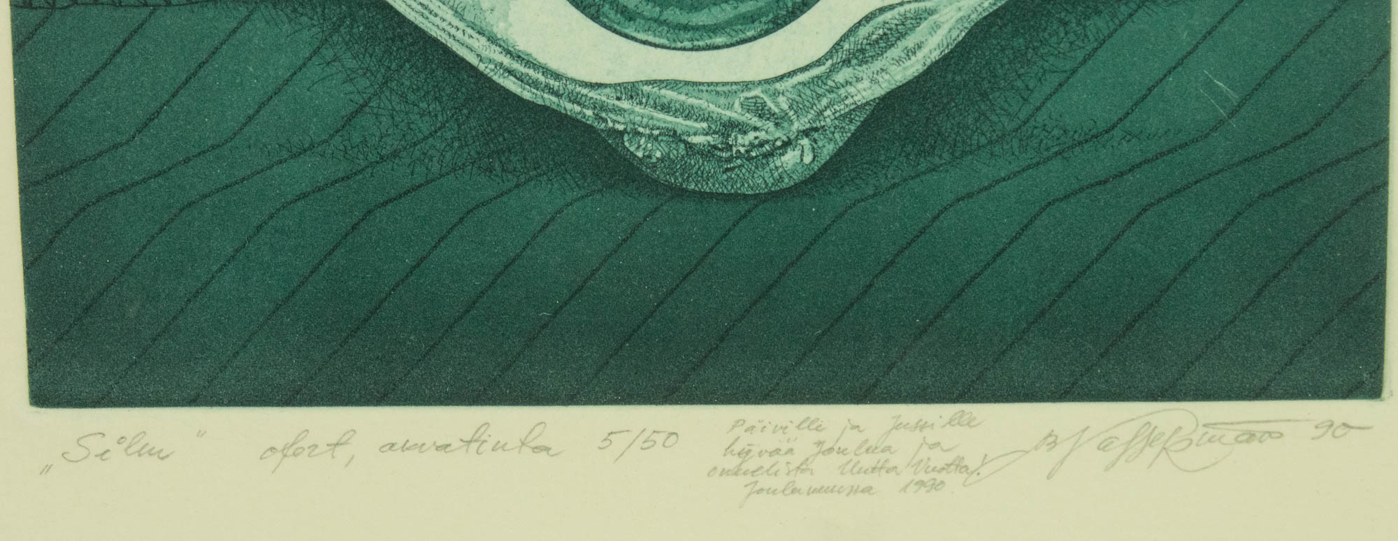 Benjamin Vasserman graafika Silm ofort, akvatinta 5/50 1990a