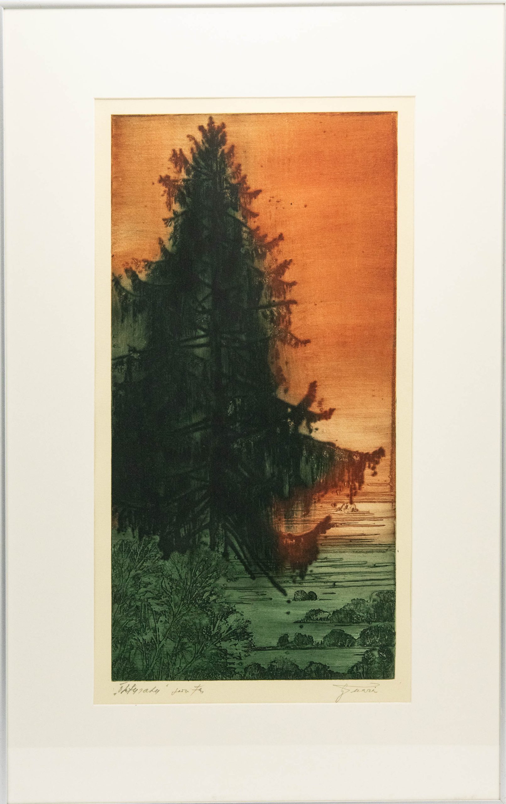 Gita Teearu (1934-2025) graafika Õhturahu,söövitus Gita Teearu (1934-2025) graafika Õhturahu,söövitus