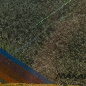 Makarenko Volodymyr pastell Daam punases kleidis,signeeritud MAKAR 1975