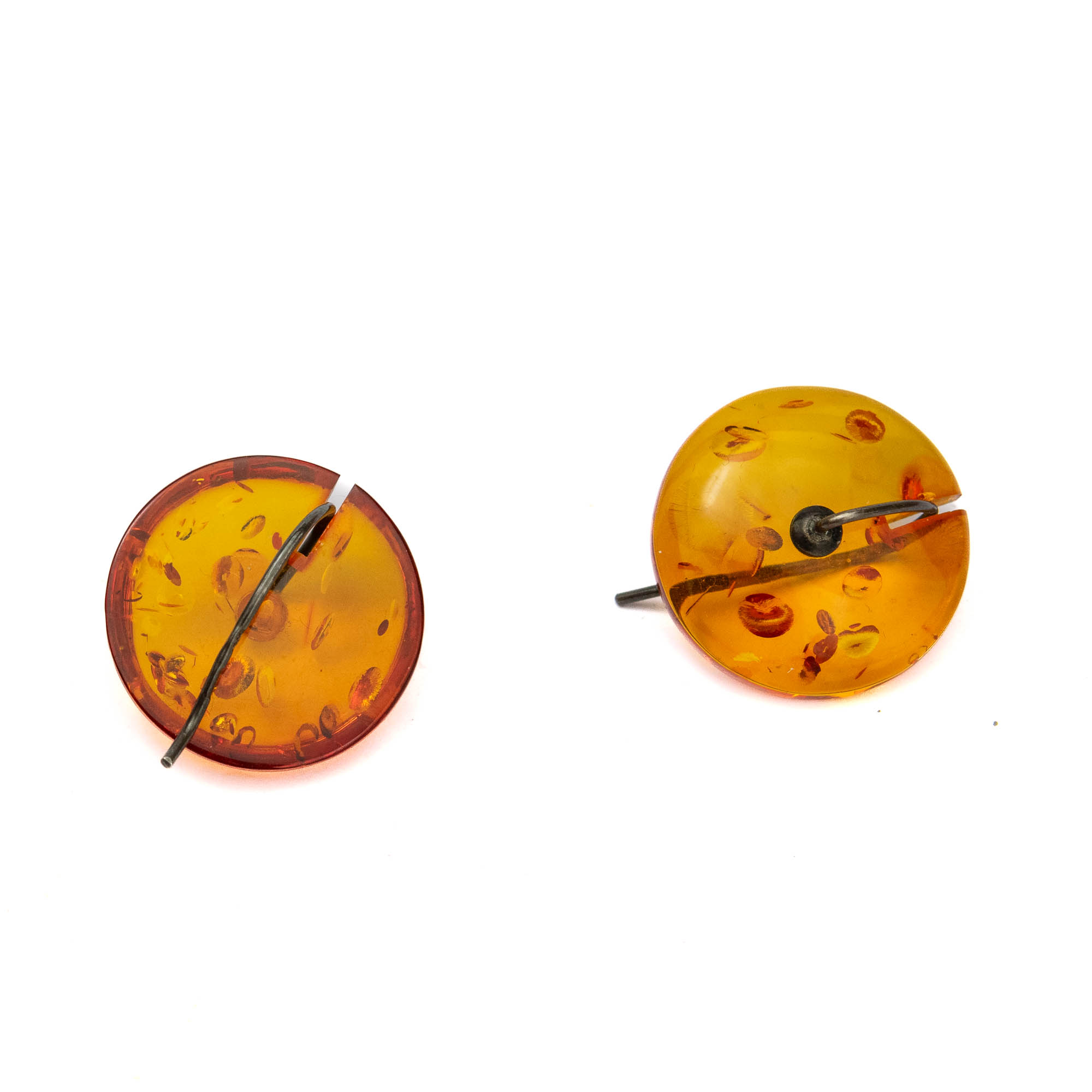 Kõrvarõngad merevaigust, hõbe 875