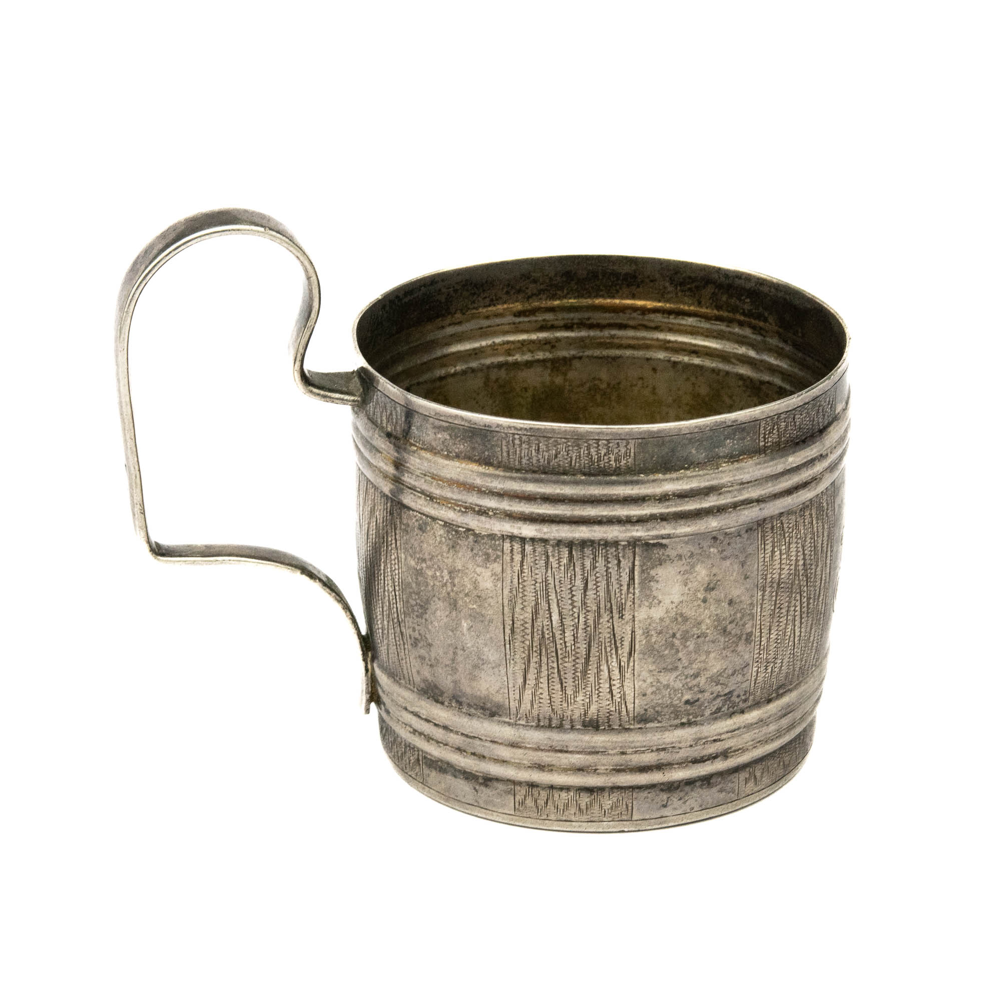 Teeklaasi alus, 84 hõbe Ovtšinnikov 1876