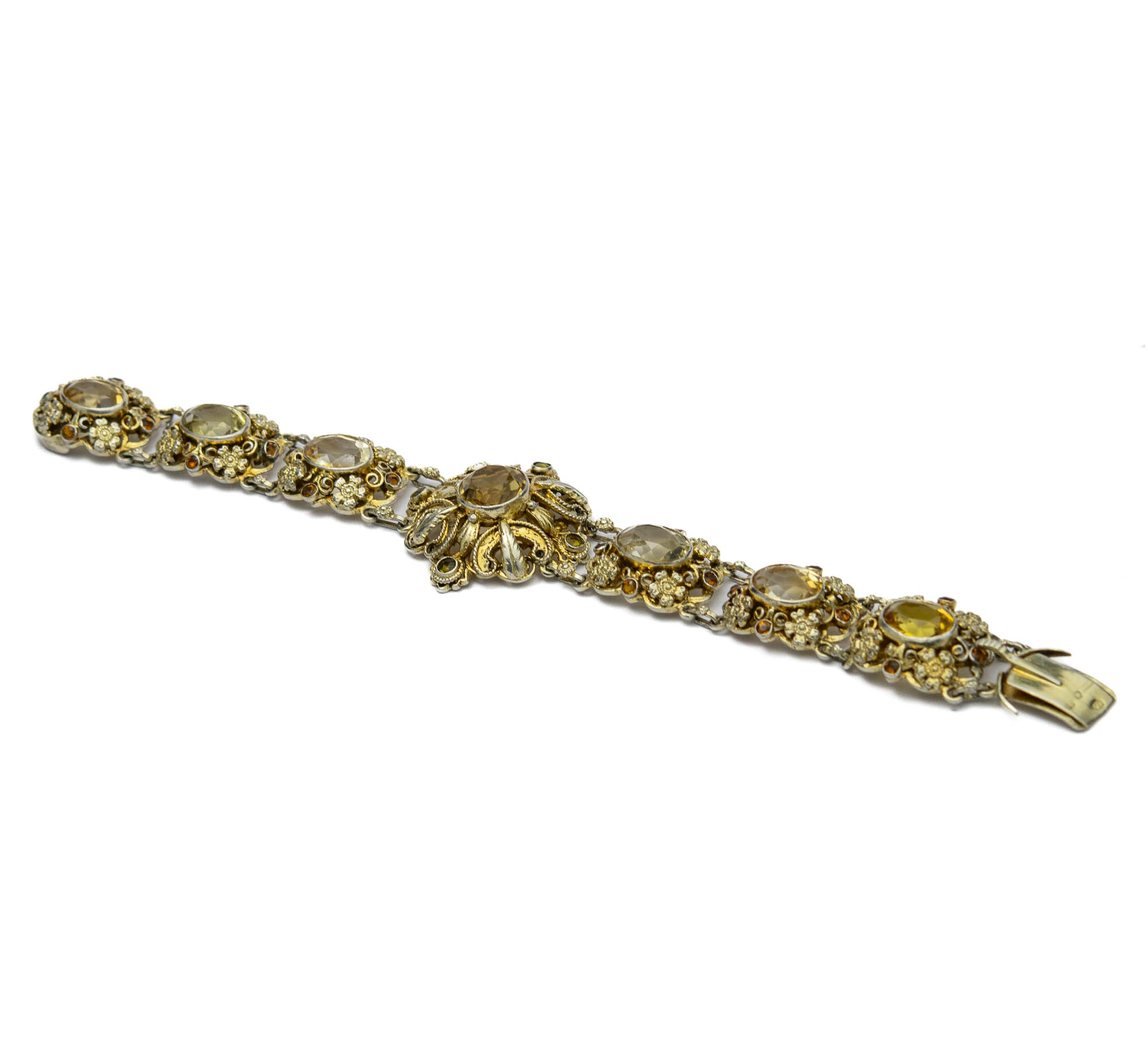 Soome käevõru kollaste korundidega, 813 hõbe kullatud