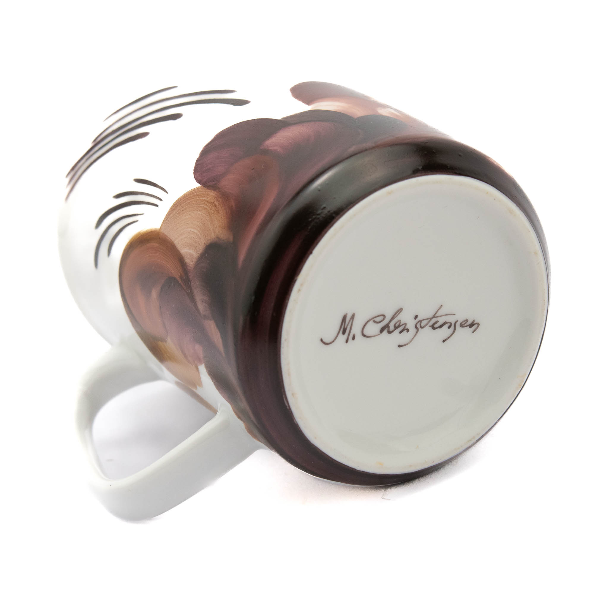 Käsimaalinguga portselanist kruus,Eesti