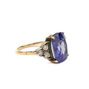 Sõrmus safiiri ja briljantidega, 375 kuld ja 925 hõbe, tootel sertifikaat Sõrmus safiiri ja briljantidega, 375 kuld ja 925 hõbe, tootel sertifikaat
