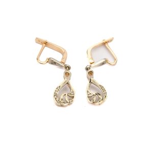 Kõrvarõngad, 583 kuld briljantidega Kõrvarõngad, 583 kuld briljantidega