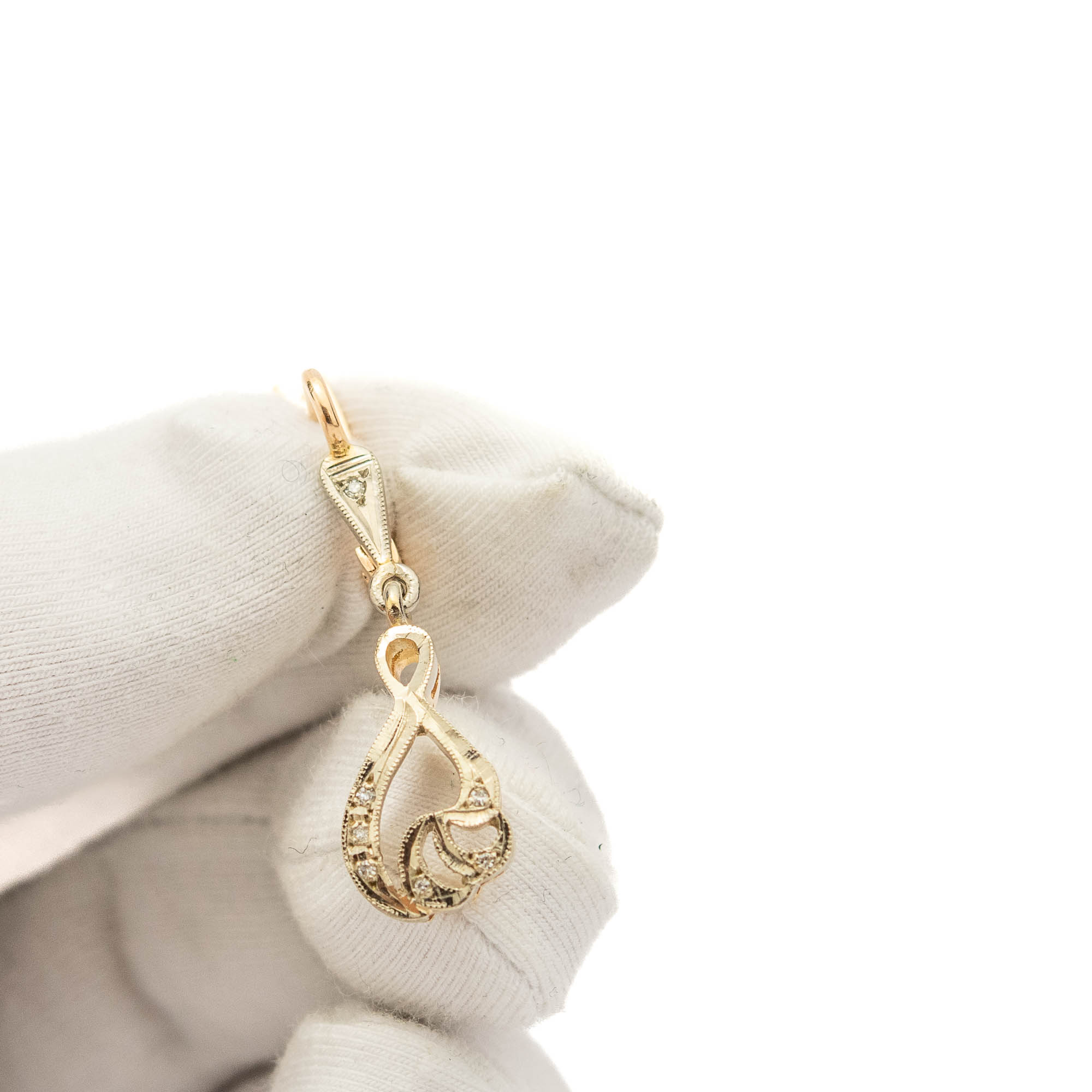 Kõrvarõngad, 583 kuld briljantidega Kõrvarõngad, 583 kuld briljantidega