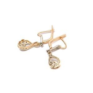 Kõrvarõngad, 583 kuld briljantidega Kõrvarõngad, 583 kuld briljantidega