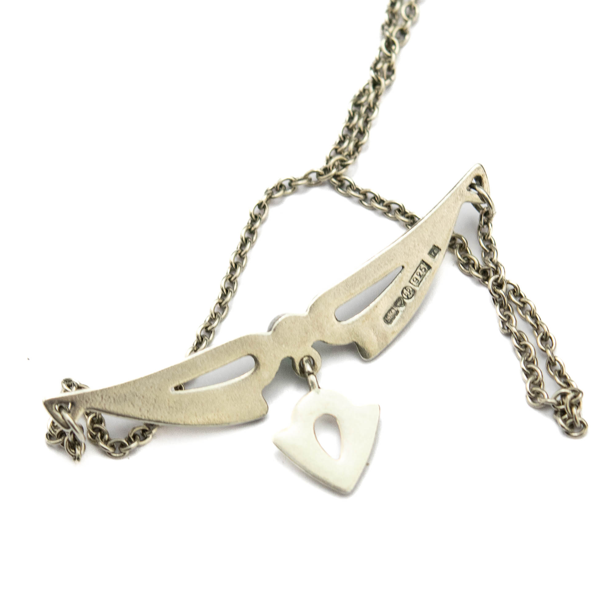 Soome kaelaehe rohelise kiviga, 925 hõbe