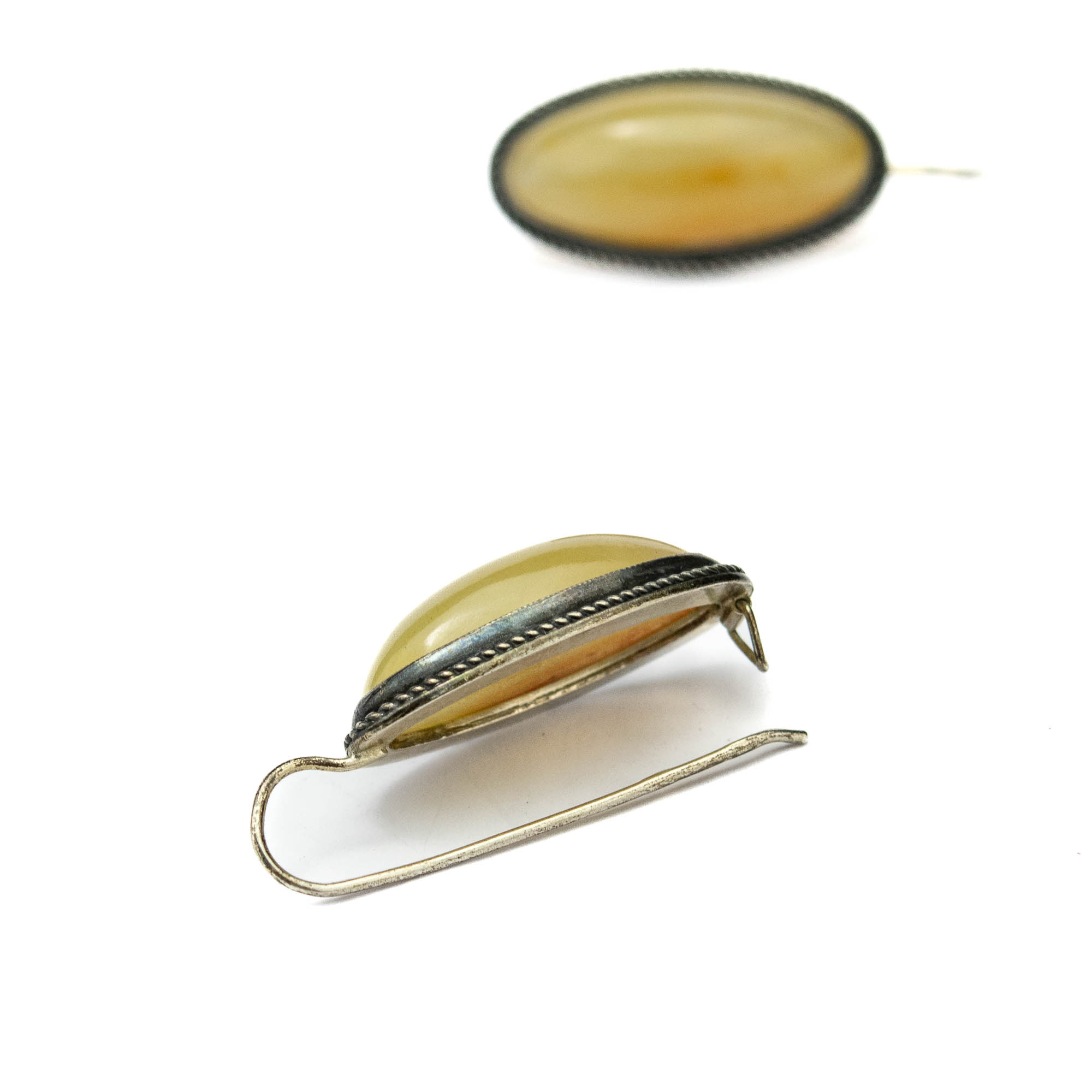 Kõrvarõngad ahhaadiga, 875 hõbe Kõrvarõngad ahhaadiga, 875 hõbe