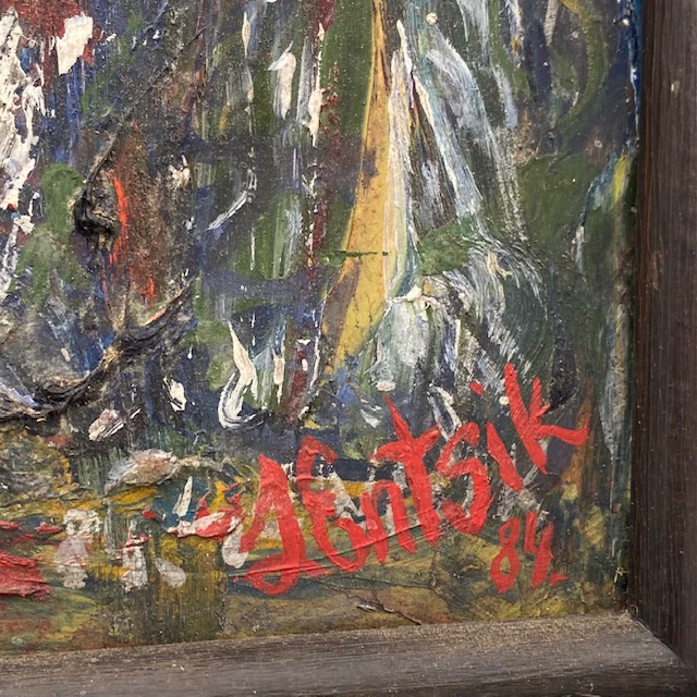 Õlimaal peeglist raamiga L.Entsik 1984 Õlimaal peeglist raamiga L.Entsik 1984