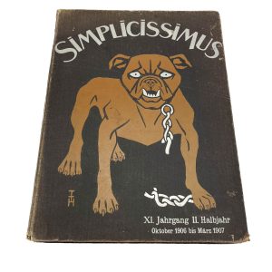 Antiikne saksakeelne satiiriline nädalaleht-Simplicissimus okt.1906-märts 1907,Albert Langen