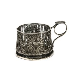 Teeklaasihoidja 84 hõbe filigraan