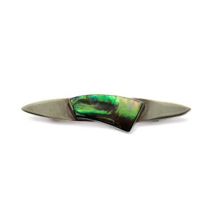 Hõbekomplekt pärlmutriga - pross, sõrmus, kõrvarõngad