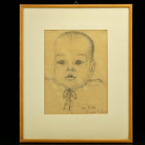 Maire Männik (1922-2003) joonistus Lapse portree,22.VI.42