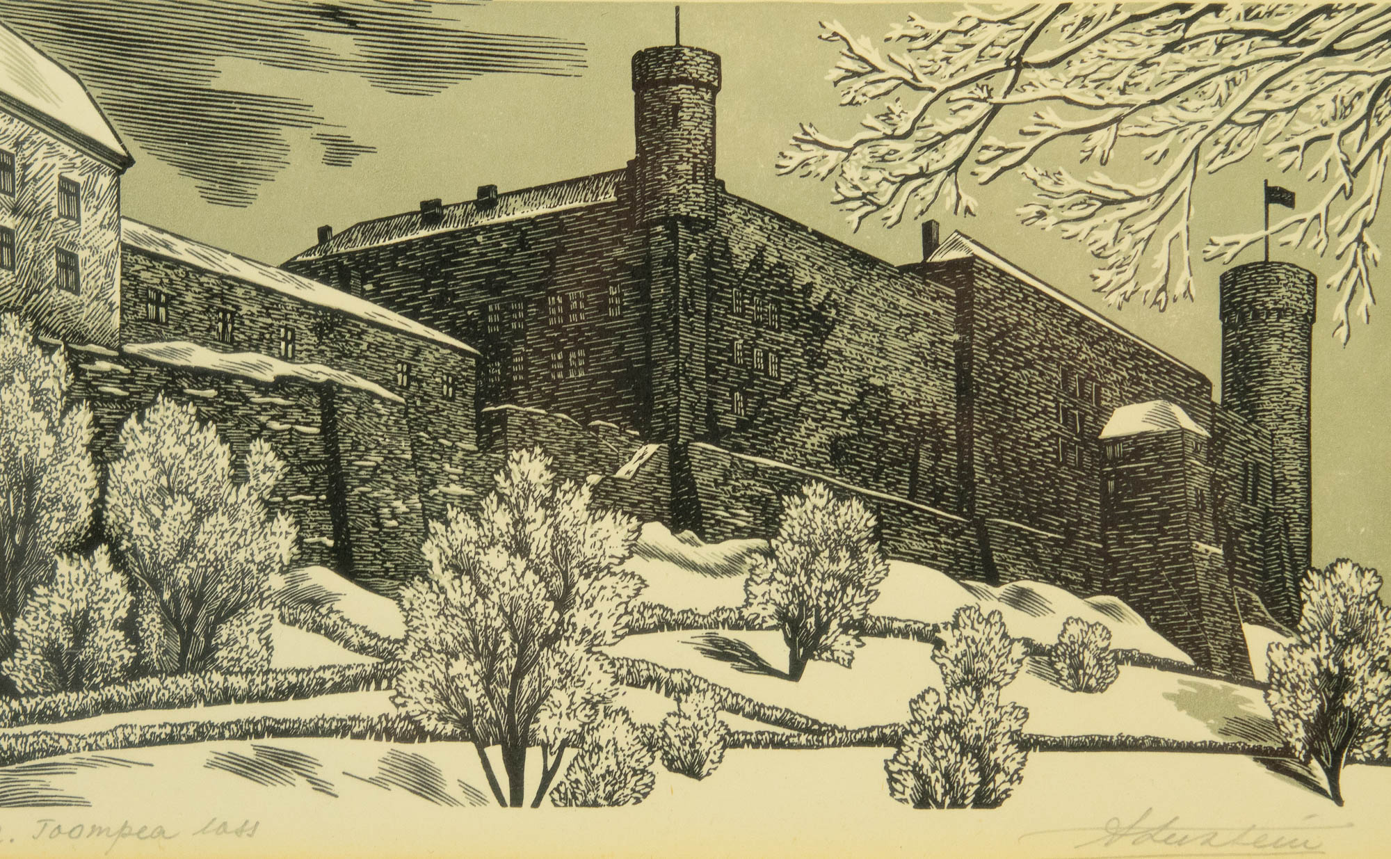 Paul Luhthein (1909-2007)graafika Toompea loss,2