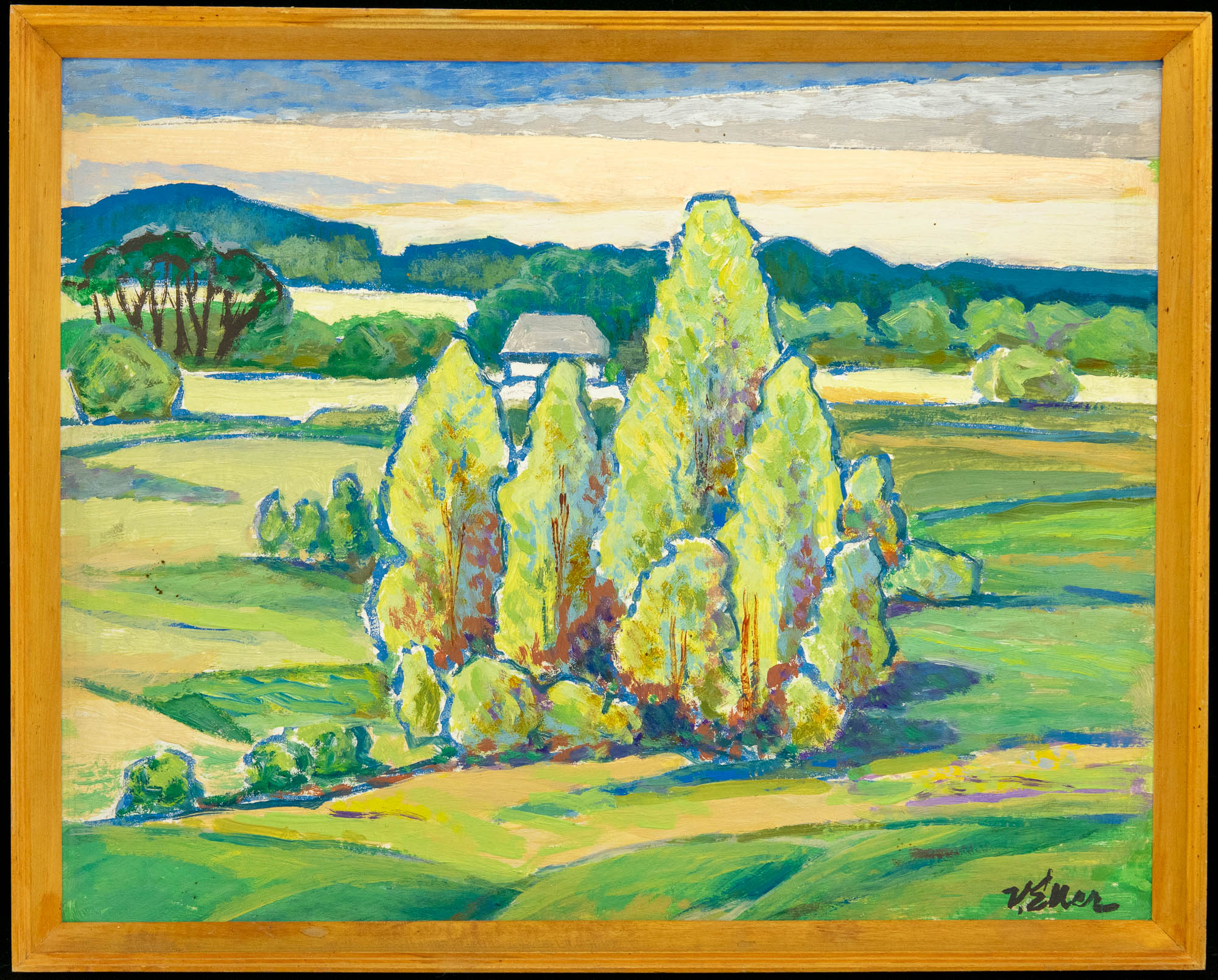 Voldemar Eller (1906-2004) õlimaal Pühajärve motiiv,1989a Voldemar Eller (1906-2004) õlimaal Pühajärve motiiv,1989a