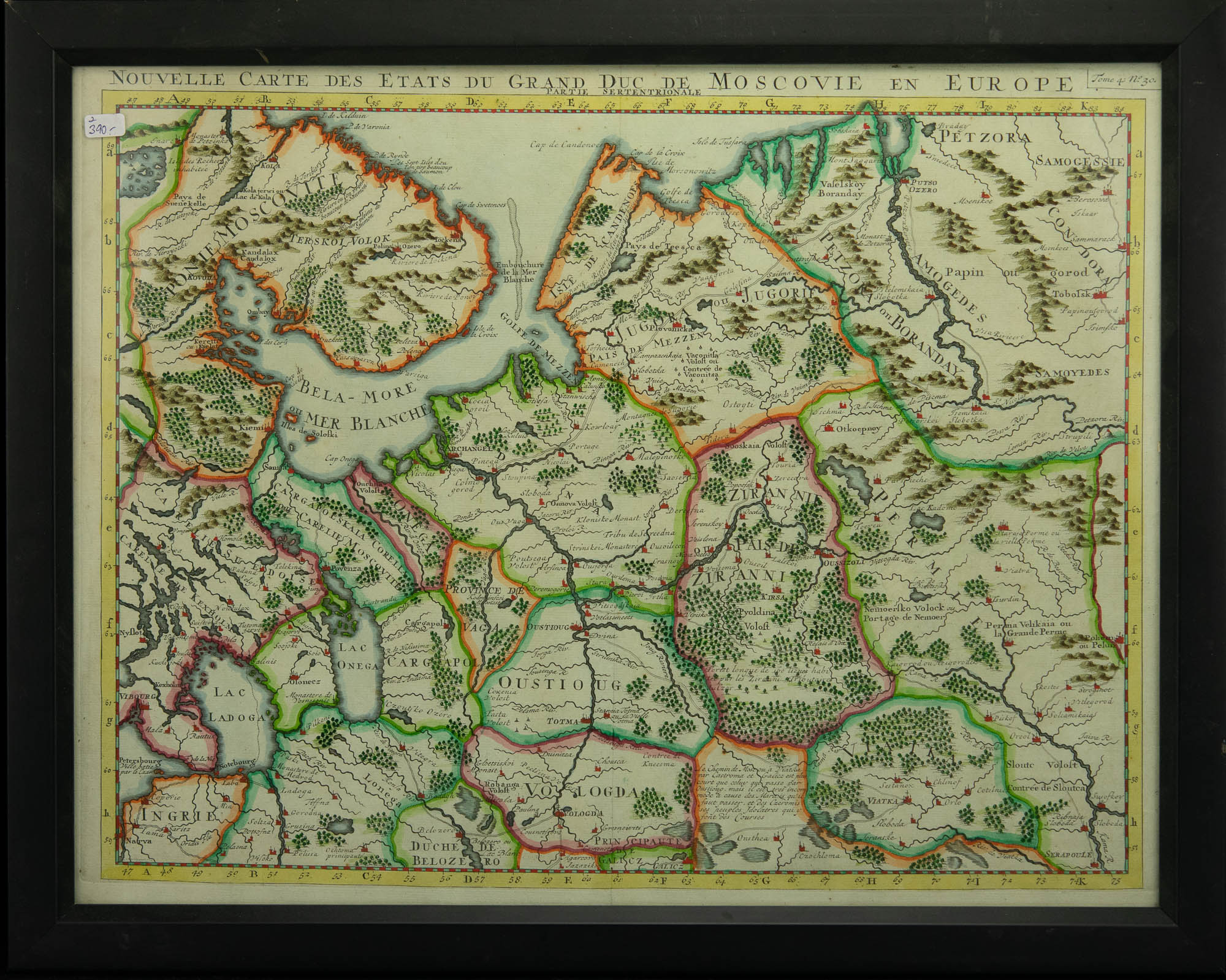 Antiikne maakaart-Nouvelle Carte des Etats du Grand Duc de Moscovie en Europe Antiikne maakaart-Nouvelle Carte des Etats du Grand Duc de Moscovie en Europe