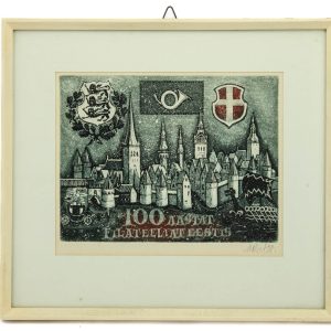 Maret Olvet (1930-2020) graafika 100 aastat Filateeliat Eestis 1988a