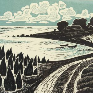 Ilmar Torn (1921-1999) graafika Läänemaastik,linool 94/100 1968a