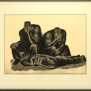 Maret Kernumees (1934-1997)graafika Vanapaganad mõtlevad,linool 150/175 1968a