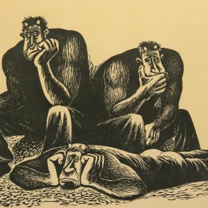 Maret Kernumees (1934-1997)graafika Vanapaganad mõtlevad,linool 150/175 1968a