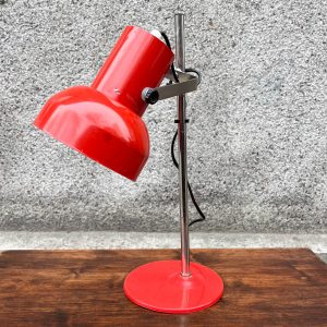 Retro laualamp,punane metallist kuppel
