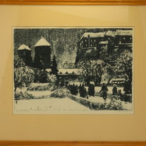 Alo Hoidre (1916-1993)graafika Tornide väljak ,autolito 1961a