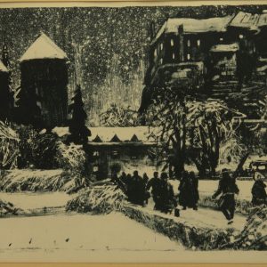 Alo Hoidre (1916-1993)graafika Tornide väljak ,autolito 1961a