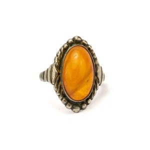 Sõrmus merevaiguga, 875 hõbe