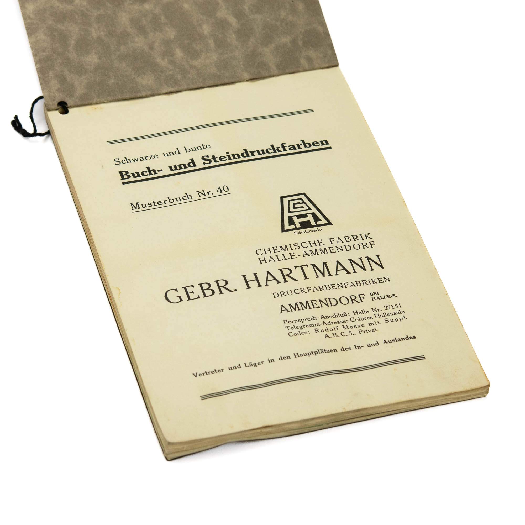 Antiikne raamat-Raamatu-ja trükivärvid, Keemiatehas Halle-Ammendorfis Gebr.Hartmann Antiikne raamat-Raamatu-ja trükivärvid, Keemiatehas Halle-Ammendorfis Gebr.Hartmann