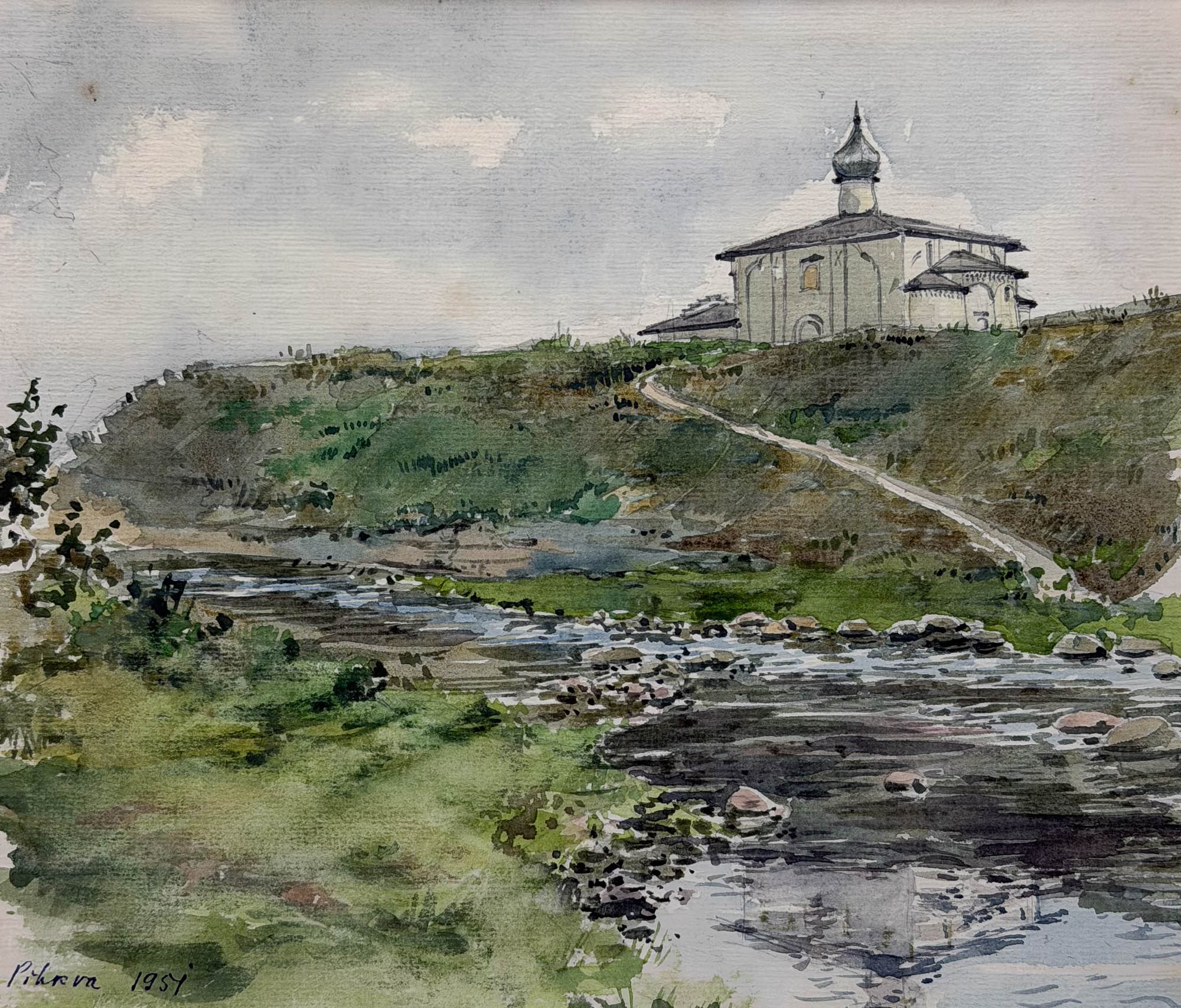 Akvarell Pihkva, 1954 Akvarell Pihkva, 1954