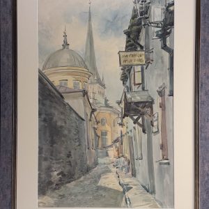 Akvarell Tallinn-Oleviste kirik ,Bruno Tomberg ? Akvarell Tallinn-Oleviste kirik ,Bruno Tomberg ?